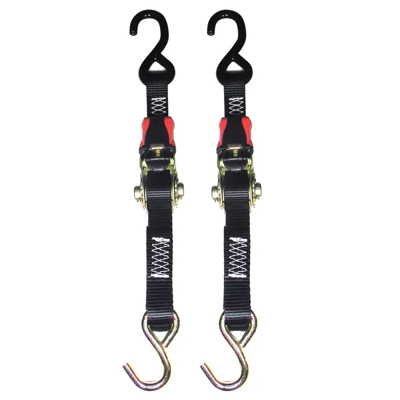 Rod Saver Rubber-Coated Ratchet 1-Inch X 6-Foot Tie-Down Strap Pair – Rtd6 1