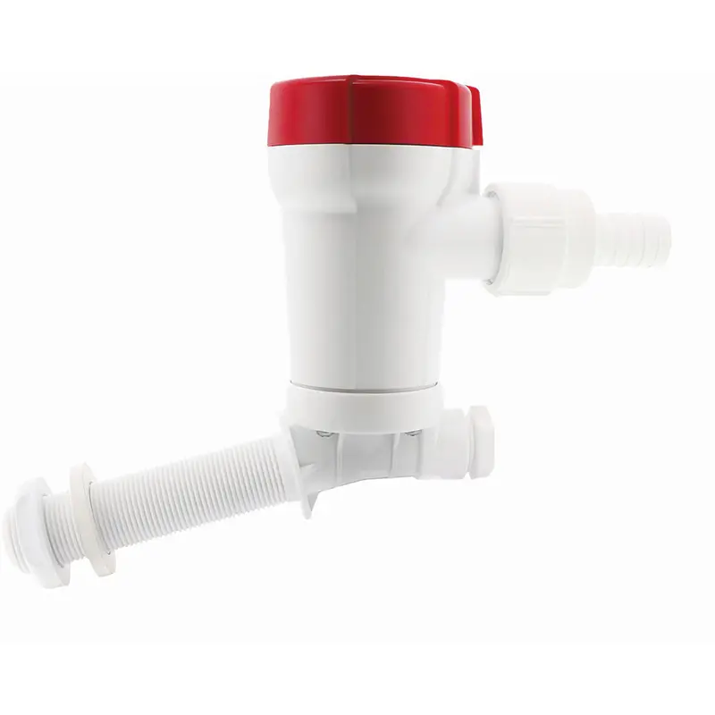 Rule 500 Gph Angled Thru-Hull Livewell Pump Inlet Fitting [601C] 1