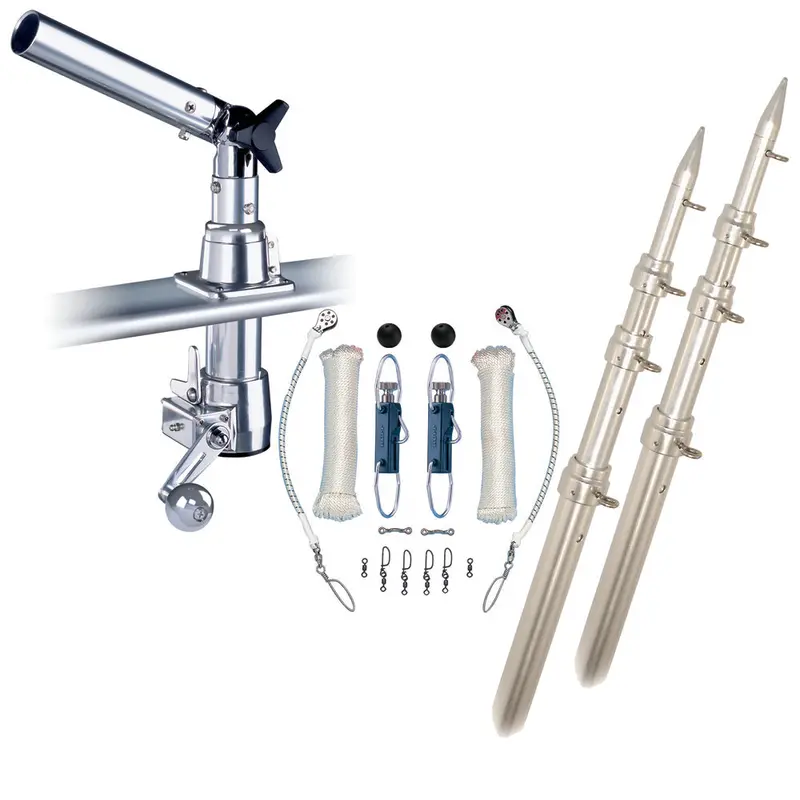 Rupp Z-30 Top Gun Outrigger Kit – 18' Telescoping Poles + Full Klickers Rigging System [Z30-Tpgn-18T] 1