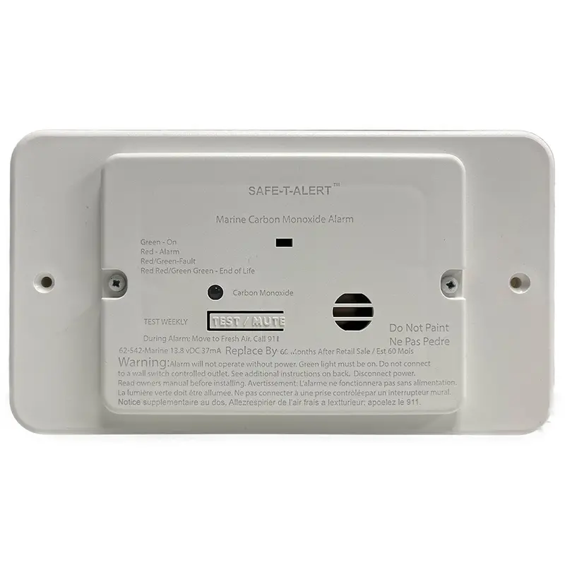 Safe-T-Alert 62-Series Rv Carbon Monoxide Detector – 12V Flush-Mount White Unit With Trim Ring [62-542-Tr-Wt] 1