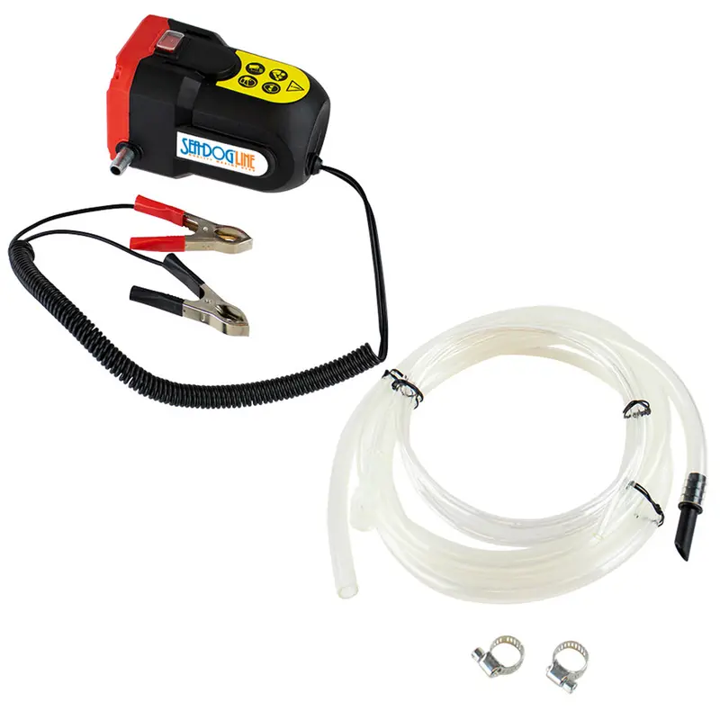 Sea-Dog 12V Oil Change Pump With Integrated Battery Clips For Easy Portability 1