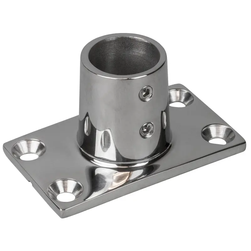Sea-Dog Rectangular Rail Base Fitting – 316 Stainless Steel, 1-11/16" × 3", 7/8" Od (281900-1) 1