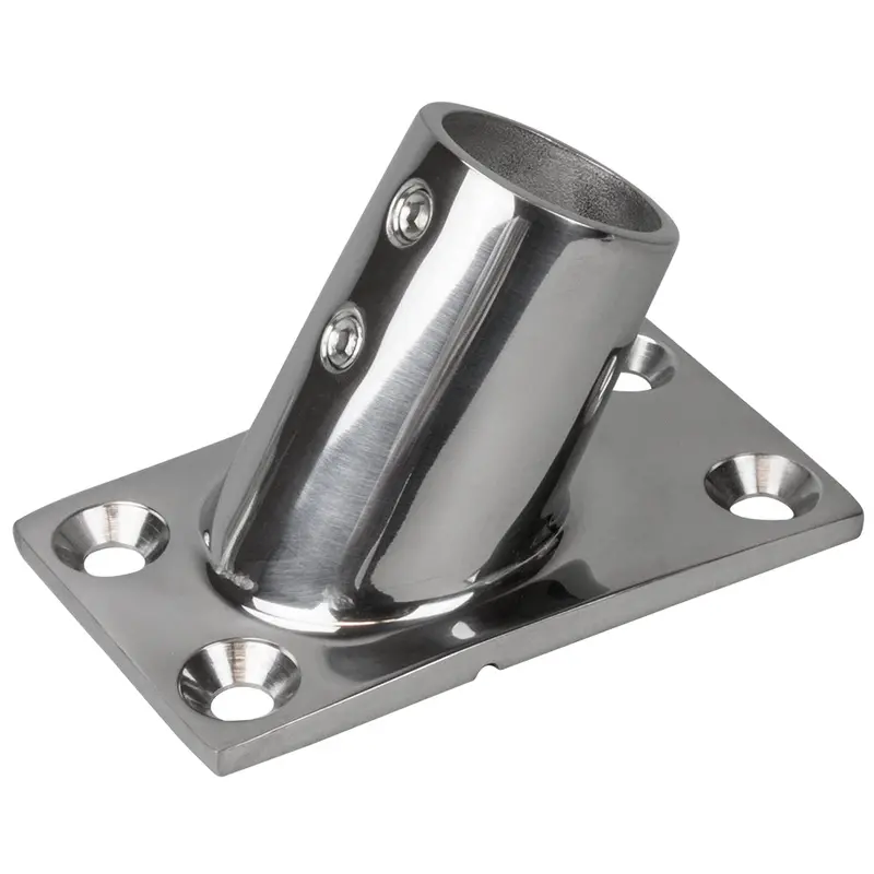 Sea-Dog Rectangular Rail Mount Base – 60° Angle, 316 Stainless Steel, 1-7/8" × 3-1/4", 1" Od [281601-1] 1