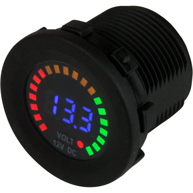 Sea-Dog Round Dc Voltage Meter With Rainbow Dial: 5V–15V Range 1