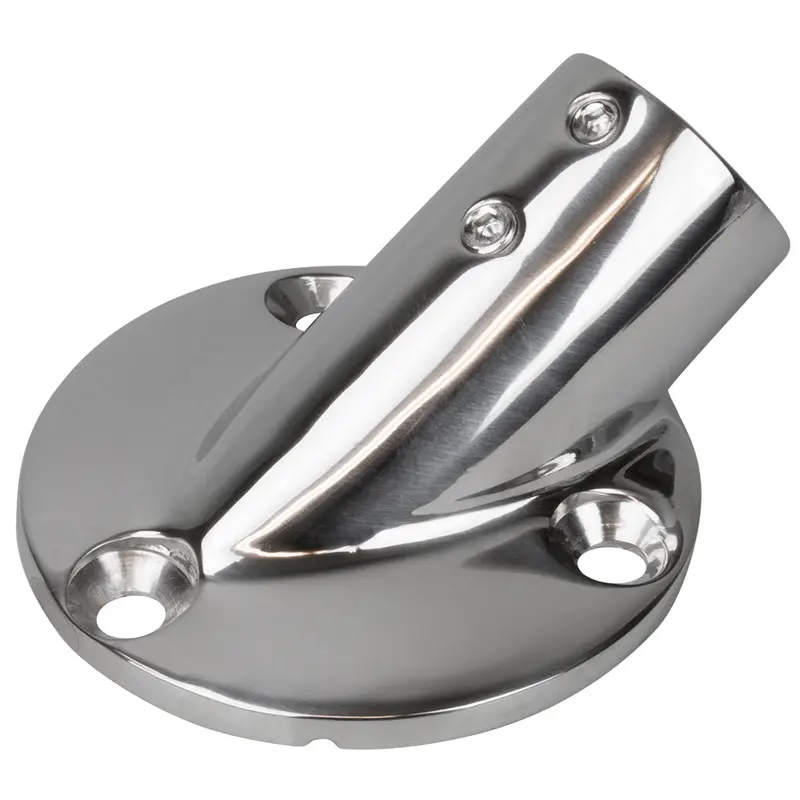 Sea-Dog Round Rail Mount Base – 30° Angle, 316 Stainless Steel, 2-3/4" Diameter, 1" Od [280301-1] 1