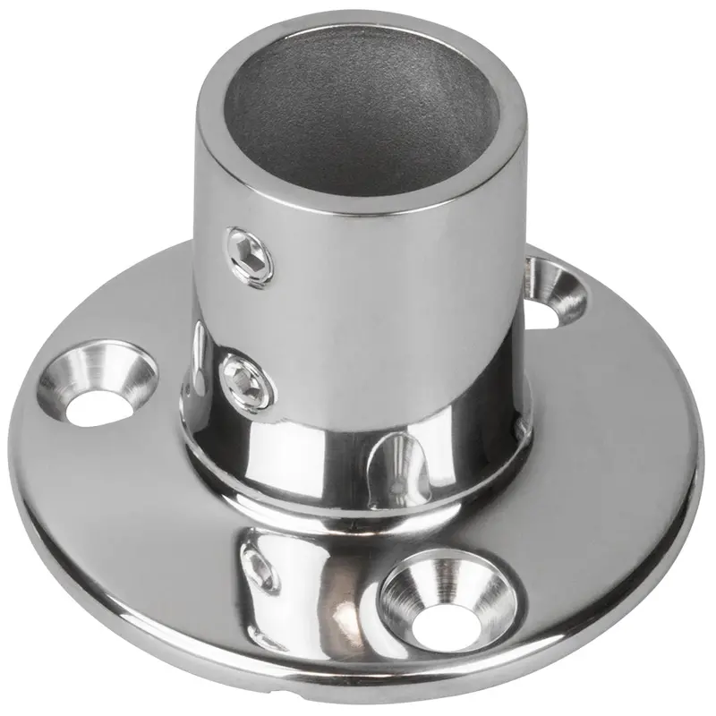 Sea-Dog Round Rail Mount Base – 90° Angle, 316 Stainless Steel, 2-3/4" Diameter, 1" Od [280901-1] 1
