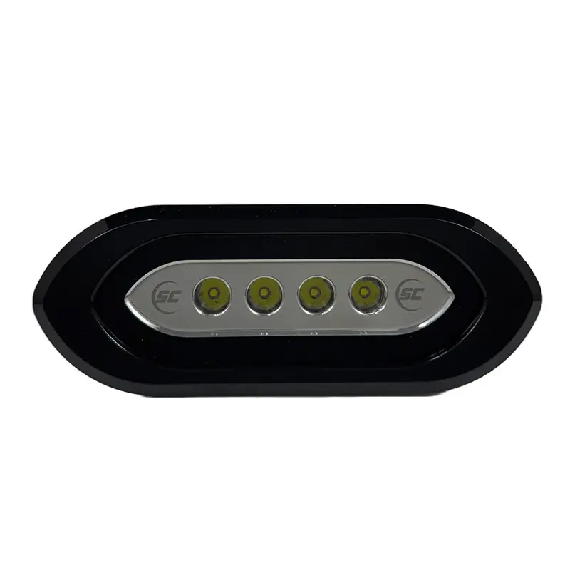 Shadow-Caster Flush-Mount Spreader Light – 4-Inch Round, Black Housing, White Output [Scm-Slf4X-Gw-Bk] 1