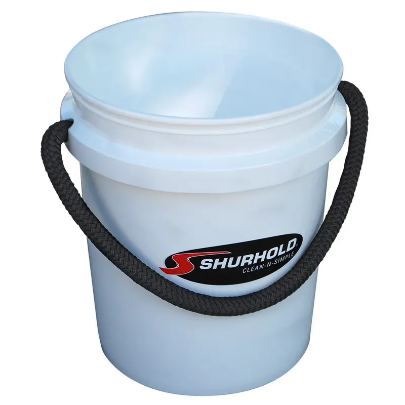 Shurhold 5-Gallon Rope-Handle Bucket – White Heavy-Duty Design 1