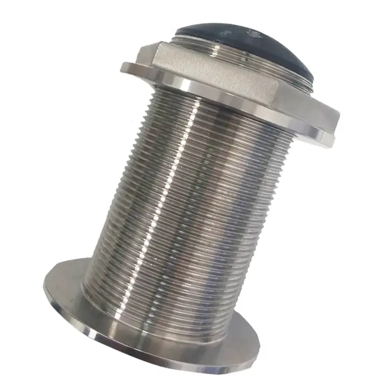 Si-Tex St70Ma600 Stainless Steel Low-Profile Thru-Hull Chirp Transducer – 600W, 80–130 Khz Medium Frequency 1
