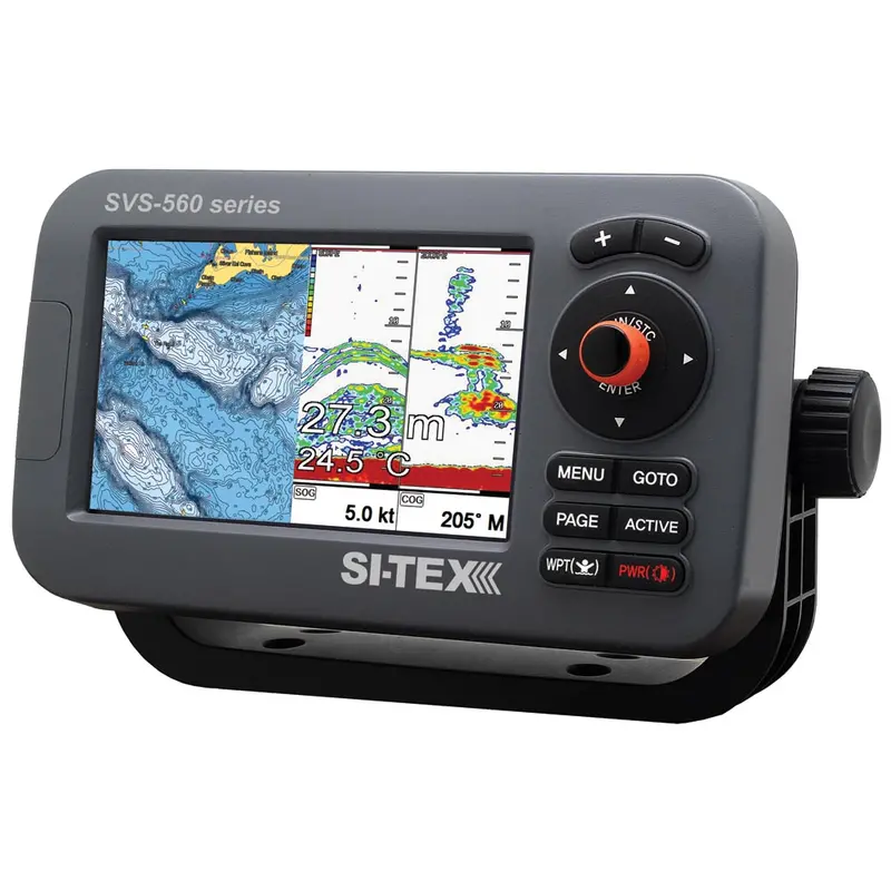 Si-Tex Svs-560Cf 5-Inch Chartplotter – Built-In Gps, Navionics+ Coverage, Color Display [Svs-560Cf] 1