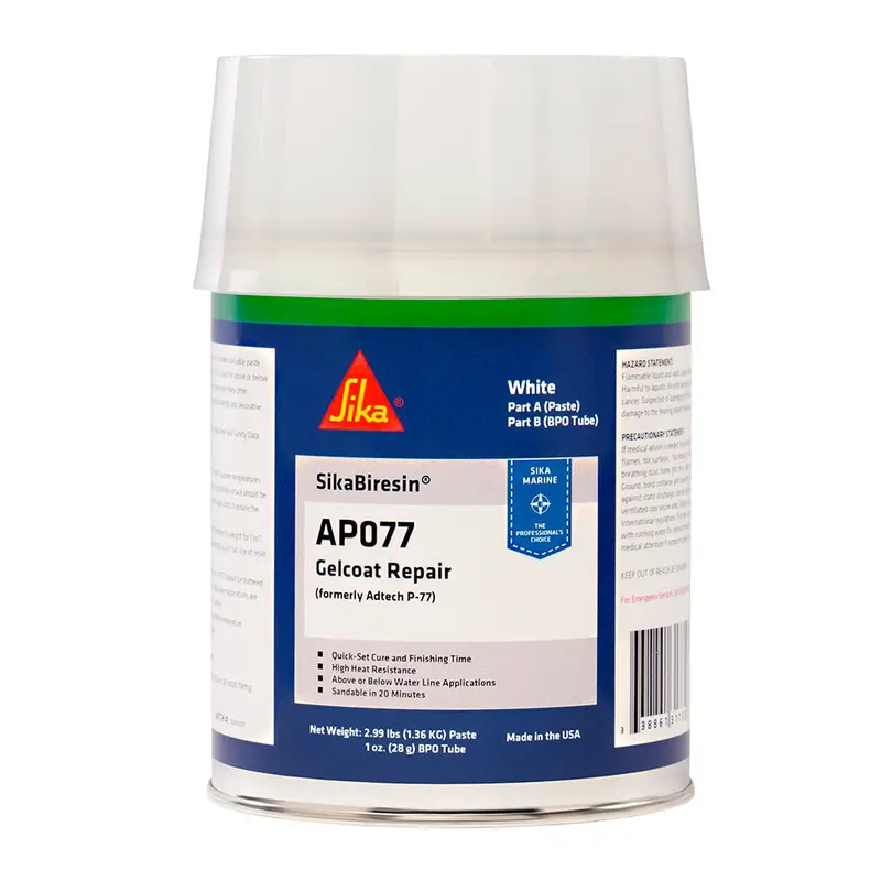 Sikabiresin Ap077 Epoxy Resin With Bpo Cream Hardener – Quart, White 1