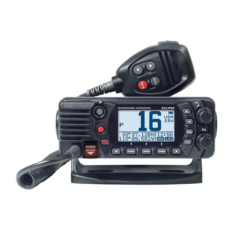 Standard Horizon Gx1410Gb Eclipse Vhf/Gps Combo – 25W Fixed Mount, Black Housing [Gx1410Gb] 1
