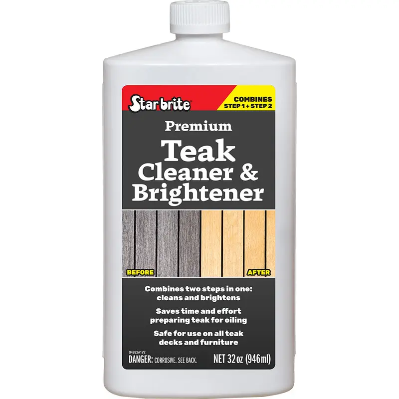 Star Brite Premium Teak Cleaner & Brightener – Grain-Restoring Formula (32 Oz) 1