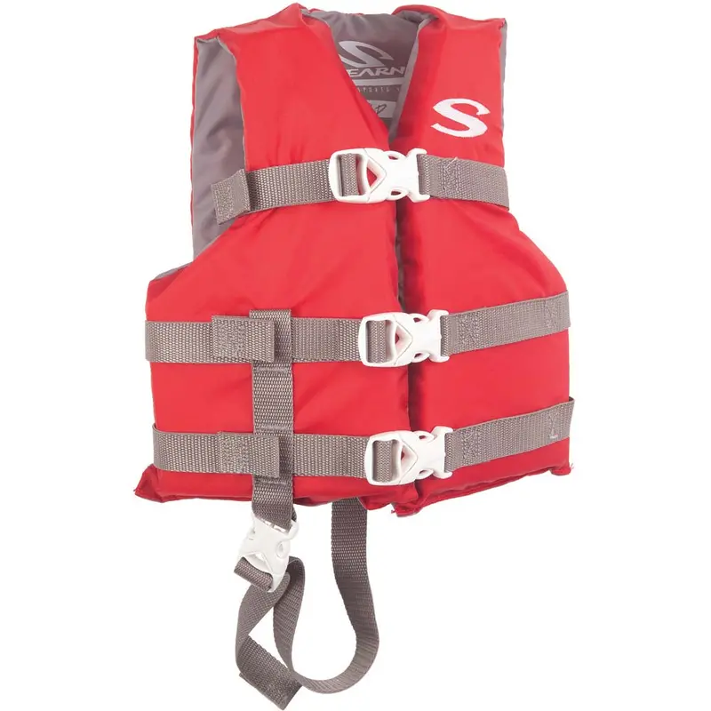 Stearns Classic Child Life Vest – Red – Rated For 30–50 Lb Wearers 1