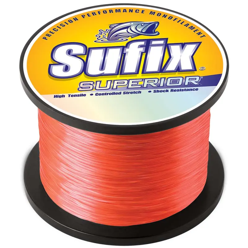 Sufix Superior Neon Fire Monofilament – 8Lb Test, Bright Orange, 1720 Yards (636-108) 1