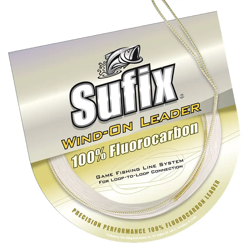 Sufix Wind-On Fluorocarbon Leader – 100% Clear, 150 Lb Test, 11-Yard Spool [700-150F] 1