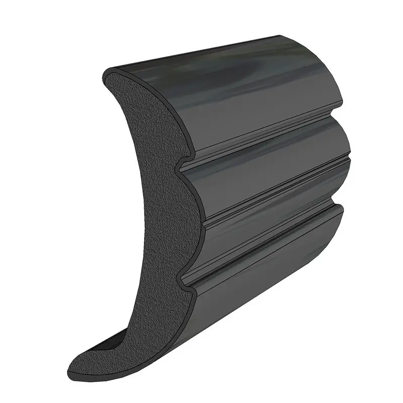Taco Black Flex-Core Rigid Vinyl Rub Rail – 2" × 7/8", 60' Length (V21-9906Bka60D-1) 1