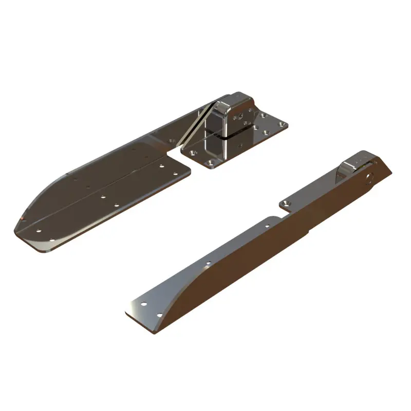 Taco Command Ratchet Hinge For Marine Applications – 18.5" Polished 316 Stainless Steel With Hard Stop 1