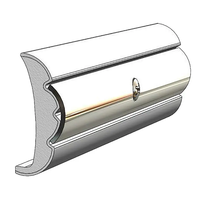 Taco Frosty White Flex-Core Rigid Vinyl Rub Rail – 1.58" × 0.635", 60' Length (V21-9959Whc60D-1) 1