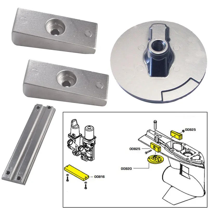 Tecnoseal Mercury Verado 4-Cylinder Anode Kit With Hardware – Magnesium 1