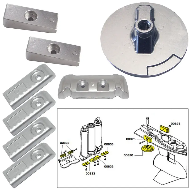 Tecnoseal Mercury Verado 6-Cylinder Anode Kit With Hardware – Magnesium 1