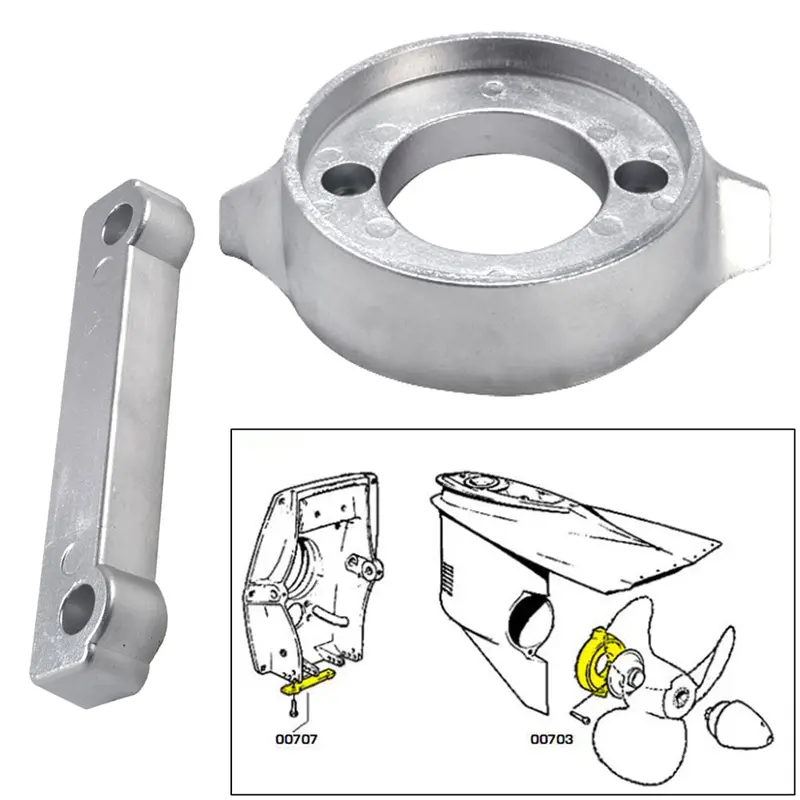 Tecnoseal Volvo 280 Outboard Zinc Anode Kit With Installation Hardware [20701] 1