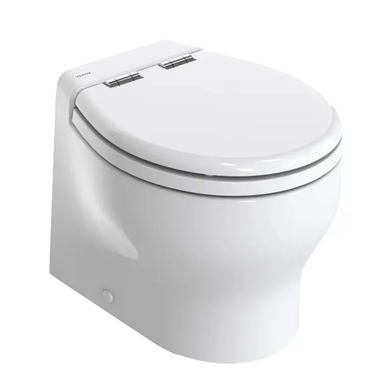 Thetford Silence 2G Short-Height Rv Toilet – White, 24V Dc, Wood-Polyester Soft-Close Seat, Standard Solenoid 1
