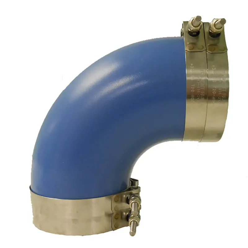Trident Marine 3-Inch Id Blue Silicone 90° Wet Exhaust Elbow With 4 T-Bolt Clamps – Model 290V3000-S/S 1
