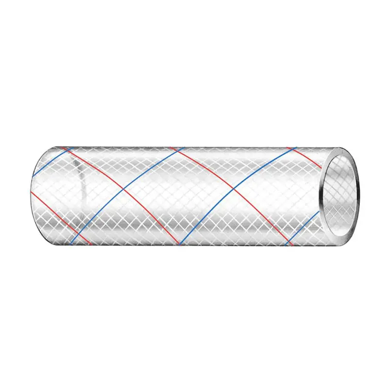 Trident Marine Clear Reinforced Pvc Hose – 3/4 Inch X 50 Feet With Red/Blue Tracer [162-0346] 1