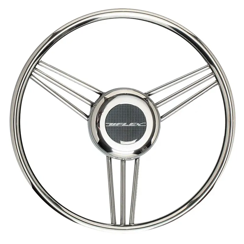 Uflex V27 13.8-Inch Stainless Steel Steering Wheel With Metal Spokes [V27] 1
