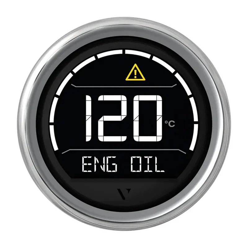 Veratron Vl Digital 52 Instrument – Round Chrome Bezel, 52Mm Diameter [B00205704] 1