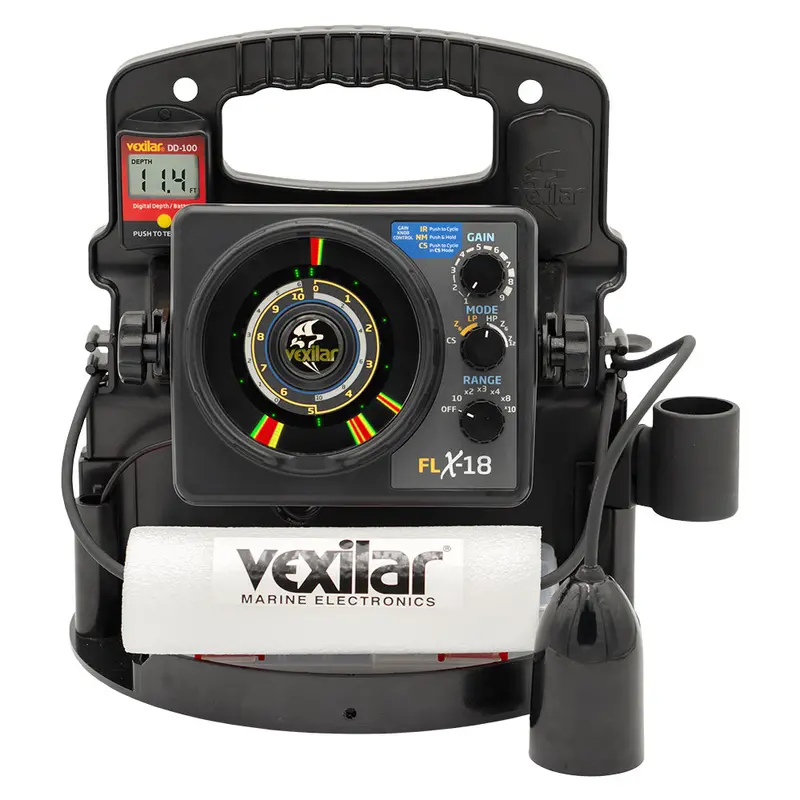 Vexilar Flx-18 Pro Pack Ii Ice Fishing System With 12° Dd-100 Ice-Ducer Transducer 1