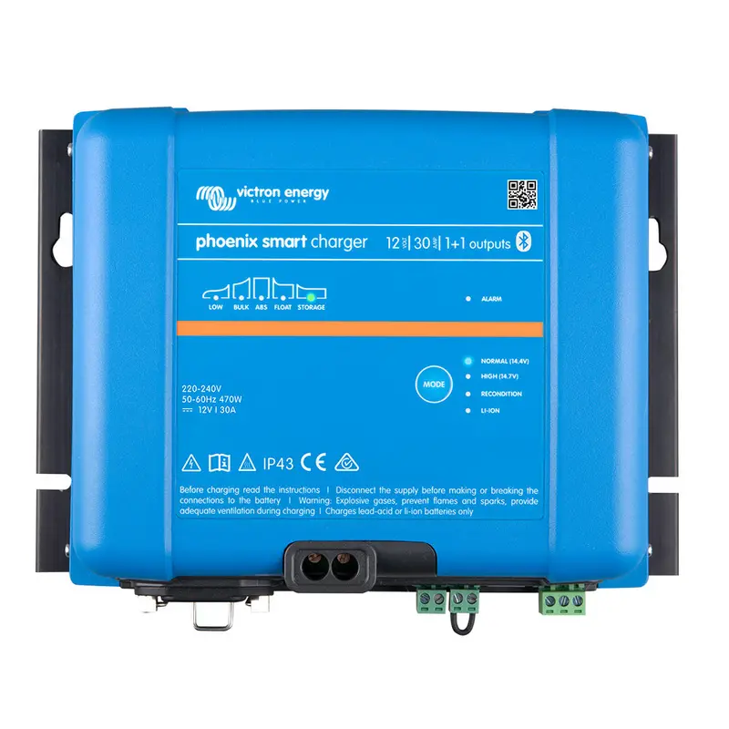 Victron Phoenix Smart Ip43 12V 30A Dual-Output Battery Charger – 120–240V Ac Input, Nema 5-15P Cord Required [Psc123051095] 1