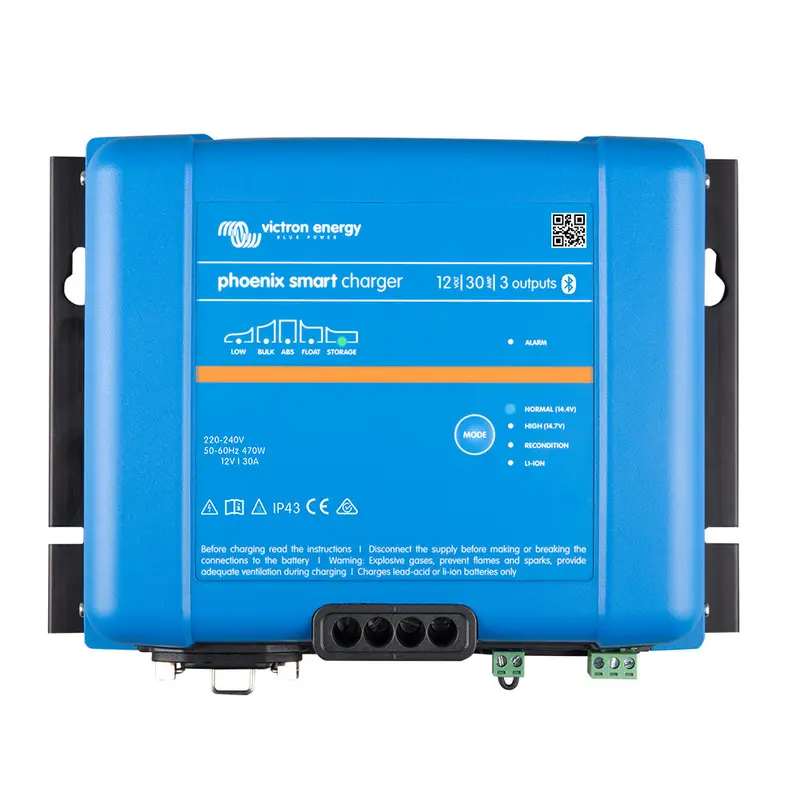 Victron Phoenix Smart Ip43 12V 30A Triple-Output Battery Charger – 120–240V Ac Input, Nema 5-15P Cord Required [Psc123053095] 1