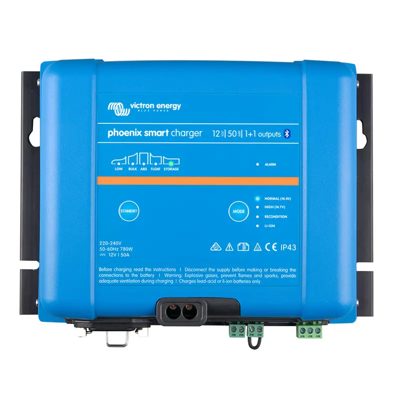 Victron Phoenix Smart Ip43 12V 50A Dual-Output Battery Charger – 120–240V Ac Input, Nema 5-15P Cord Required [Psc125051095] 1