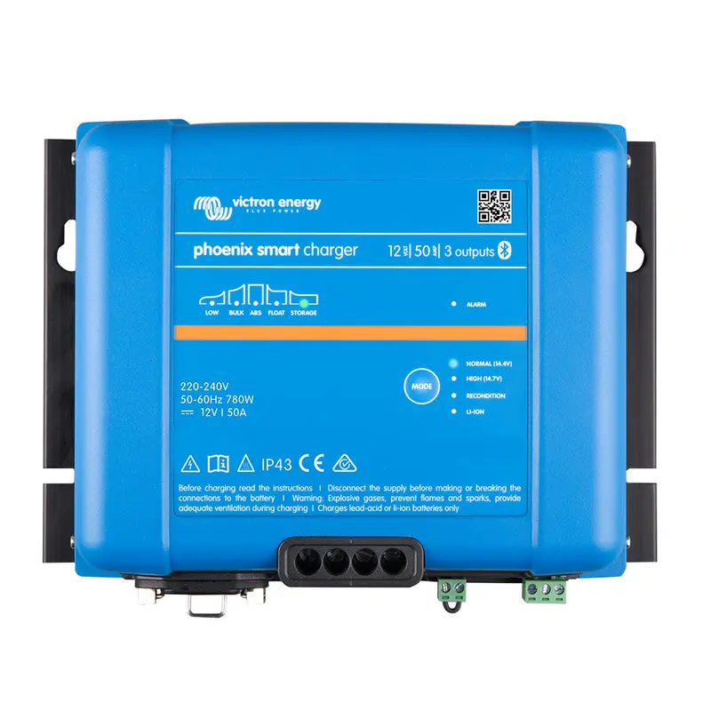 Victron Phoenix Smart Ip43 12V 50A Triple-Output Battery Charger – 120–240V Ac Input, Nema 5-15P Cord Required [Psc125053095] 1