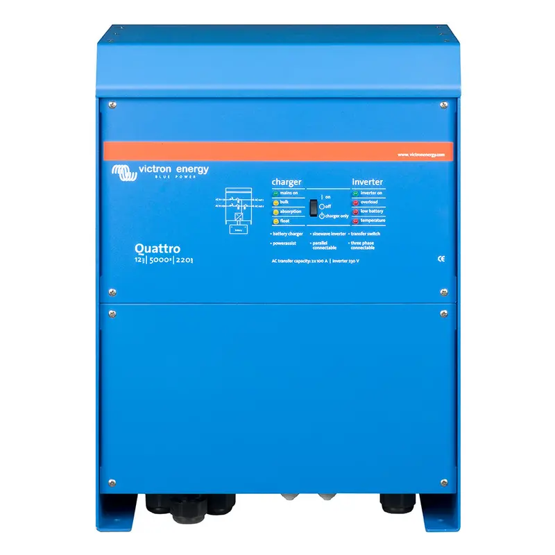 Victron Quattro 12V 5000Va 220A Dual Inverter/Charger With Ve.Bus & Ul 458 Certification [Qua125021102] 1