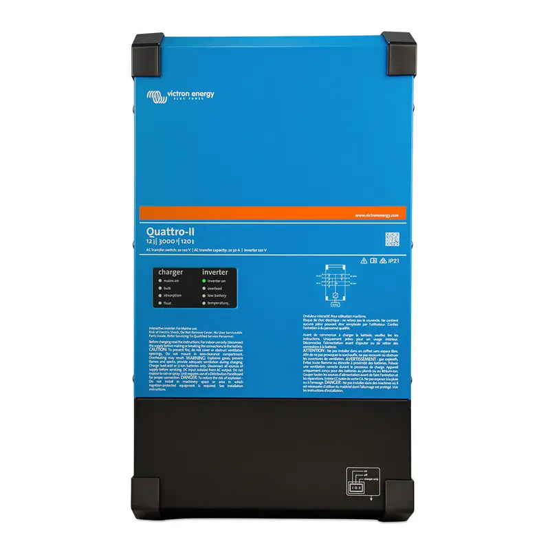 Victron Quattro-Ii Inverter/Charger – 24V, 3000Va, Dual 120V Output (Qua242305130) 1