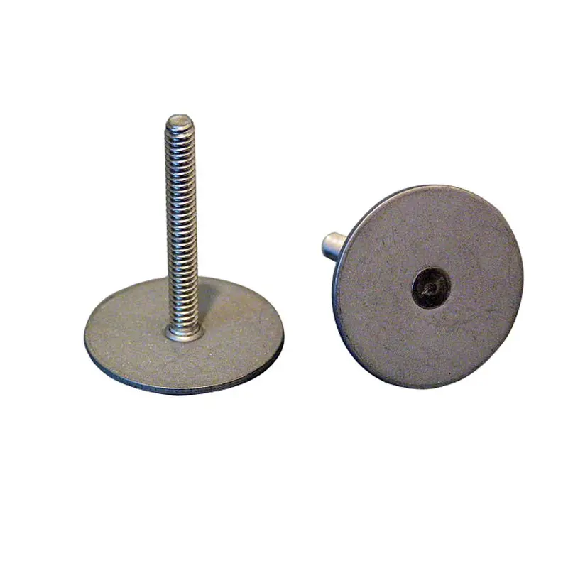 Weld Mount Stainless Steel Stud – 1.25" Base, 10X24 Thread, 1" Height (Pack Of 15) [102416] 1