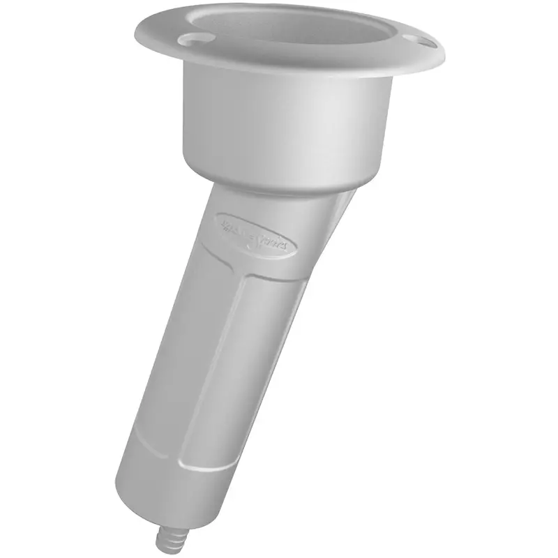 White Plastic Round Cup Holder With Drain And 15 Rods – Mate Series [P1015Dw] 1