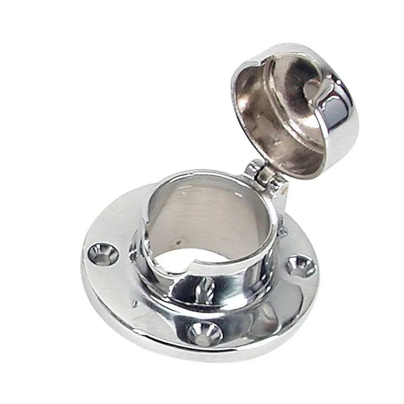 Whitecap Hinged Deck Pipe Fitting For Chain And Rope – 1.5-Inch Opening (Model S-0112C) 1