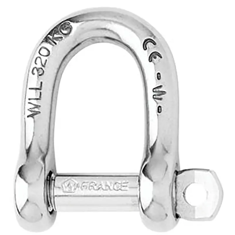Wichard Non-Self-Locking D-Shackle – 14 Mm (9/16 In) Rugged Fixed-Connection Hardware 1